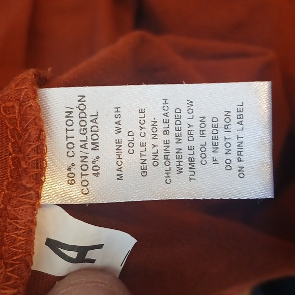 5/$25🍁 LOFT Women's Rust Long Sleeve Top Sz Medium🍁 - Picture 6 of 6